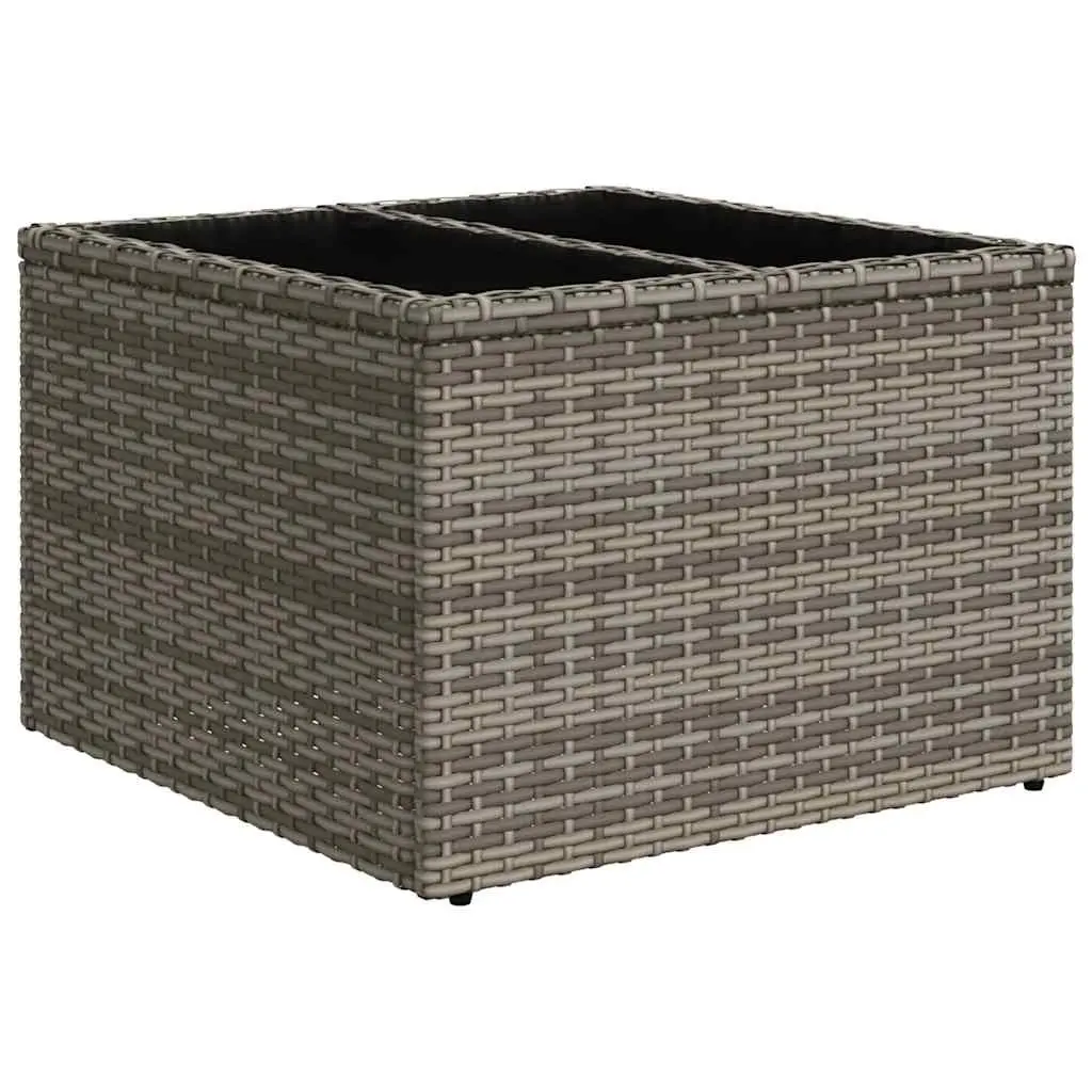 Garden Sofa Set 9 Piece Outdoor Furniture Grey Poly Rattan Modular Patio