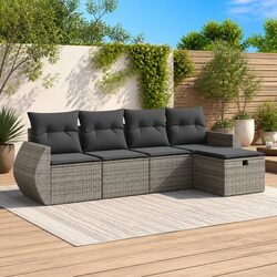 Create a Cozy Space with This 5-Piece Garden Sofa Set