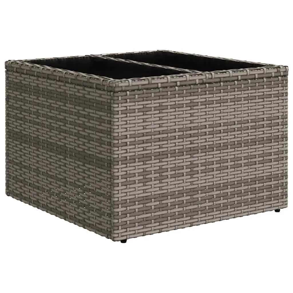 Garden Sofa Set 8 Piece Outdoor Furniture with Cushions Grey Poly Rattan Modular