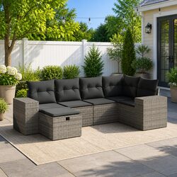 Your Perfect Outdoor Companion: 6-Piece Garden Sofa Set