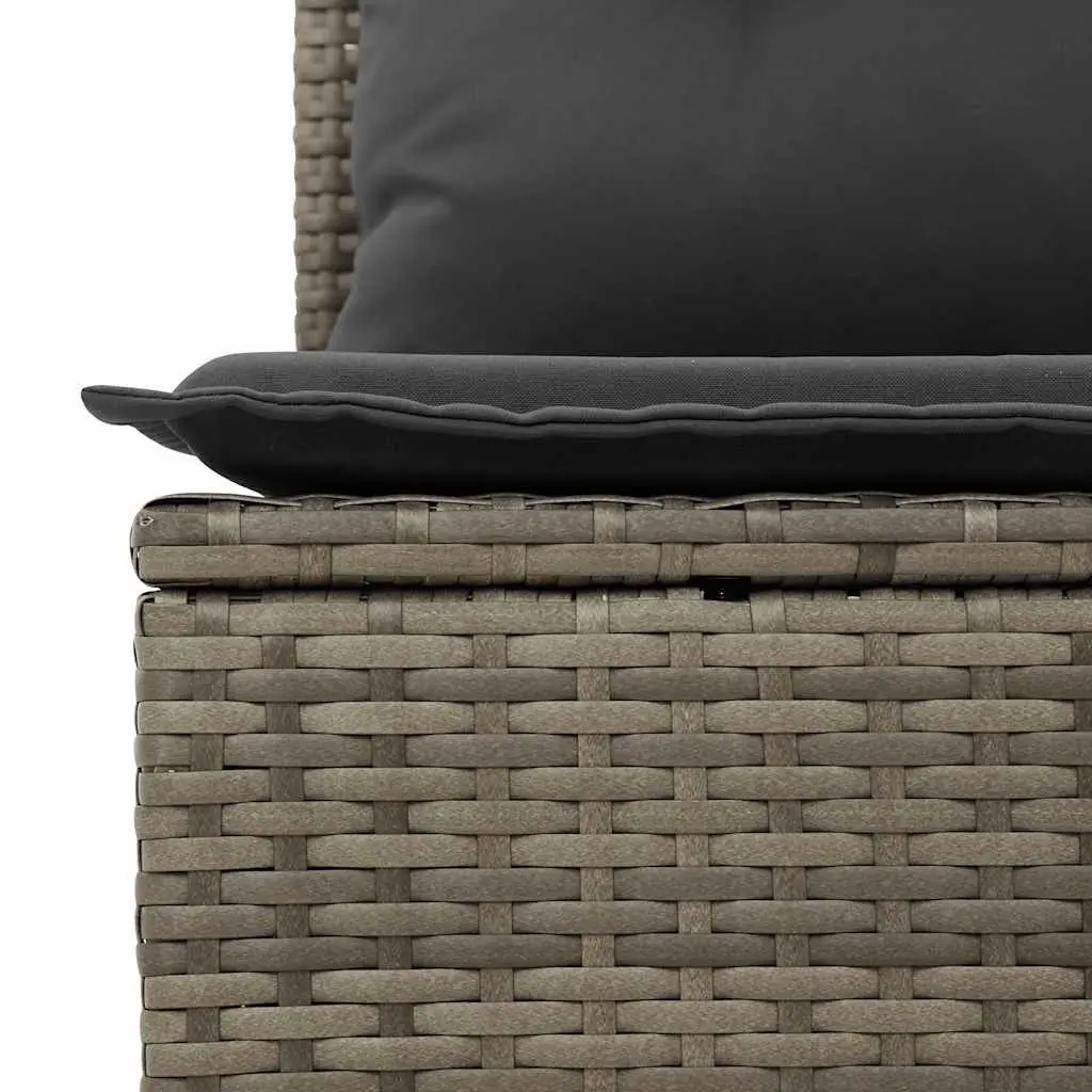 Garden Sofa Set 8 Piece Outdoor Furniture Grey Poly Rattan Modular Patio Lounge