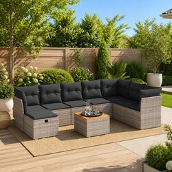 Invite Friends Over with a Modular 9 Piece Garden Sofa Set