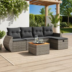 Your Friendly 6-Piece Grey Outdoor Sofa Set
