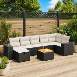 Friendly 8-Piece Garden Sofa Set with Storage Solutions