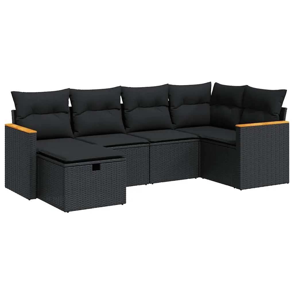 6 Piece Garden Sofa Set for Outdoor Relaxation