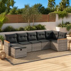 Enjoy the Outdoors with This 7-Piece Garden Sofa Set