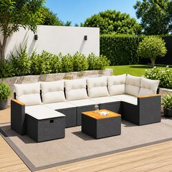 Your Perfect 8 Piece Outdoor Sofa Set in Black