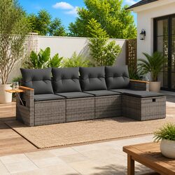 Your Perfect Outdoor Sofa Set: 5 Piece Grey Design