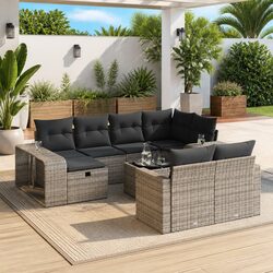 Your New 11-Piece Garden Sofa Set Awaits in Grey