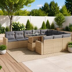 Friendly 11-Piece Garden Sofa Set for Your Outdoors