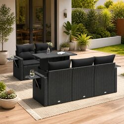Comfort Meets Style in This 6-Piece Garden Sofa Set