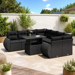 Friendly 9 Piece Garden Sofa Set with Easy Maintenance