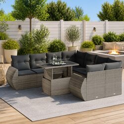 Enhance Your Outdoor Area with a 9-Piece Garden Sofa Set