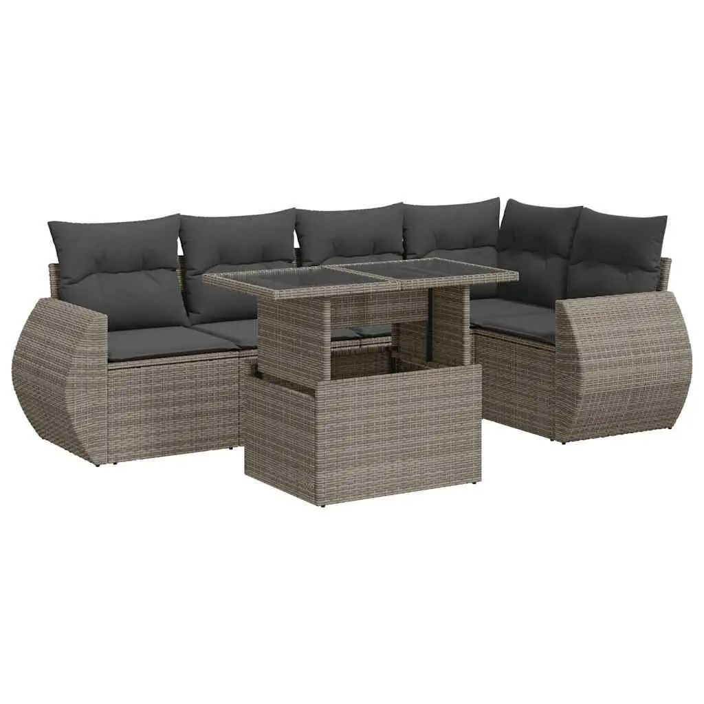 6 Piece Outdoor Garden Sofa Set