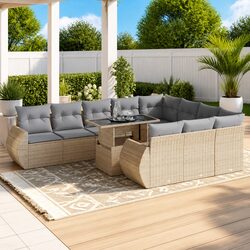 Your New 11 Piece Beige Garden Sofa Set Awaits