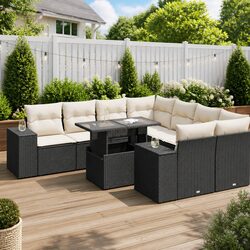 Enjoy Outdoor Living with This 9-Piece Garden Sofa Set