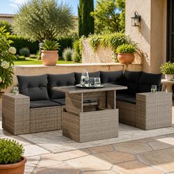 Your Ideal Outdoor Sofa Set: 6-Piece Modular Design