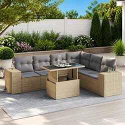 Friendly 7-Piece Outdoor Sofa Set with Easy Maintenance