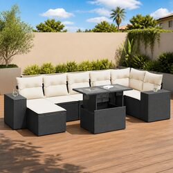 Enjoy Your Outdoors with This 8 Piece Garden Sofa Set