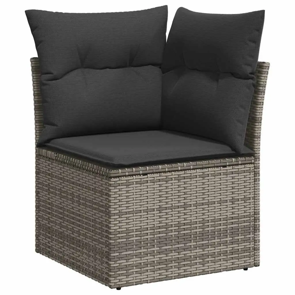 Garden Sofa Set Modular Grey 11 Piece Outdoor Furniture Patio Lounge Rattan