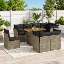 Friendly and Flexible: 9-Piece Garden Sofa Set for You