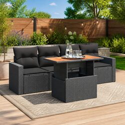 Friendly 5 Piece Garden Sofa Set with Cushions