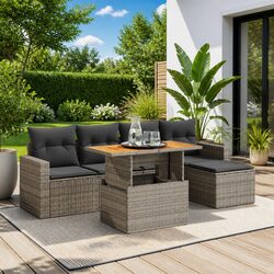 Your Perfect Outdoor Sofa Set: 6-Piece Modular Design