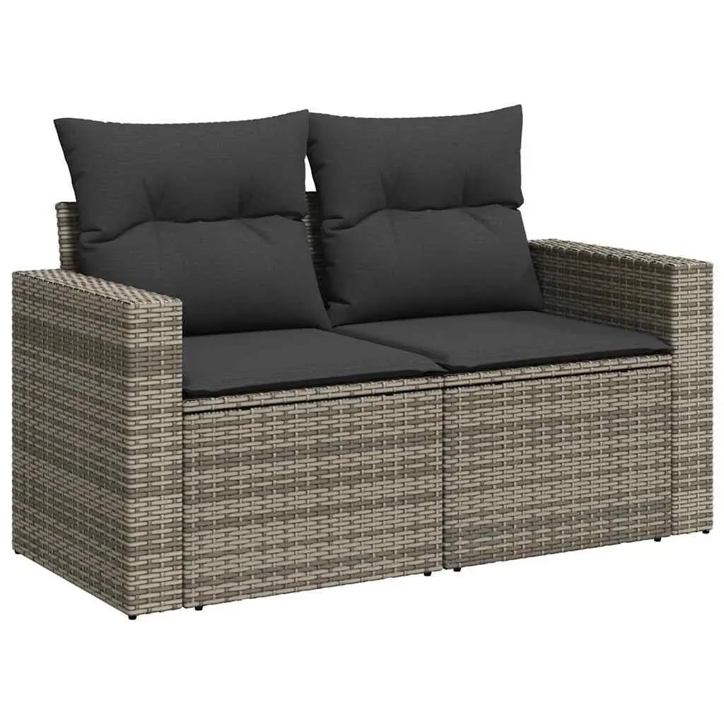 Garden Sofa Set 6 Piece Outdoor Furniture Patio Lounge Grey Poly Rattan Modular