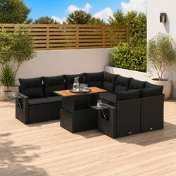 Garden Sofa Set 9 Piece Outdoor Furniture Patio Lounge with Cushions Storage