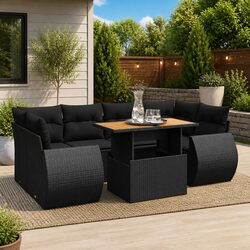 Comfort Meets Style with Our 7 Piece Garden Sofa Set