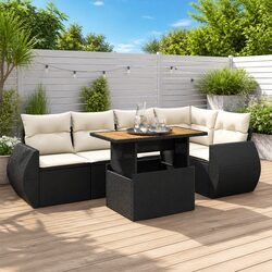 Your Ideal 6-Piece Garden Sofa Set in Black Rattan