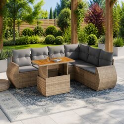 Enjoy the Outdoors with This 7 Piece Sofa Set