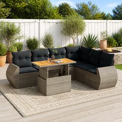 Your 7 Piece Grey Garden Sofa Set Awaits