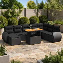 Create Your Outdoor Oasis with 9-Piece Sofa Set
