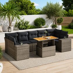 Create Comfort with This 8 Piece Outdoor Sofa Set