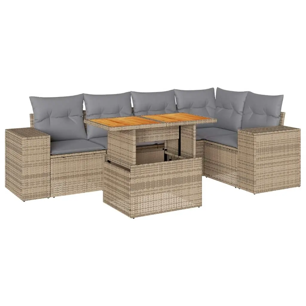 6 Piece Garden Sofa Set