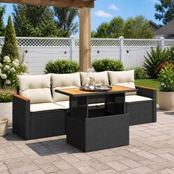 Friendly 5-Piece Garden Sofa Set with Under-Seat Storage