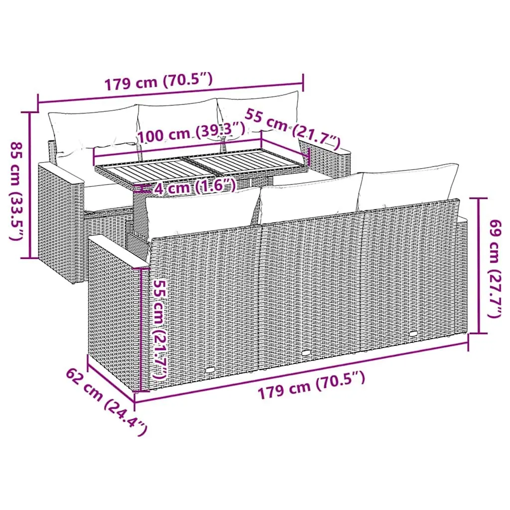 7 Piece Garden Sofa Set