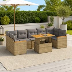 Friendly 7 Piece Garden Sofa Set for Outdoor Enjoyment