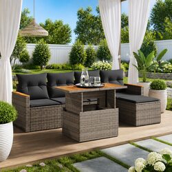 Create a Cozy Outdoor Space with This 6 Piece Sofa Set