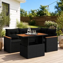 Friendly 5-Piece Garden Sofa Set with Cushions