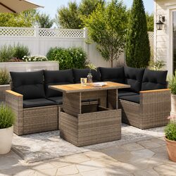 Your Outdoor Companion: 5-Piece Grey Garden Sofa Set