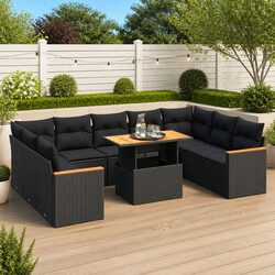 Charming 10-Piece Garden Sofa Set with Modular Design