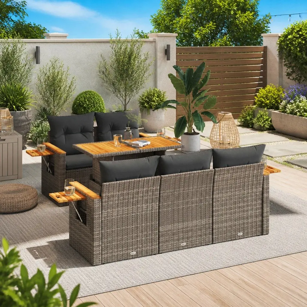 6-Piece Garden Sofa Set for Outdoor Living