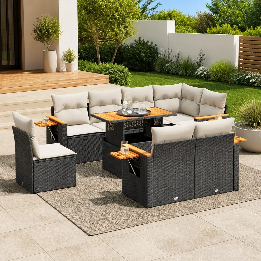 9 Piece Garden Sofa Set for Outdoor Living