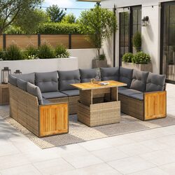 Your 10-Piece Beige Garden Sofa Set Awaits