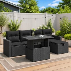 Your New Favorite Outdoor Rattan Sofa Set: 6 Pieces