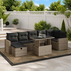 Create Your Relaxing Outdoor Space with 8-Piece Sofa Set