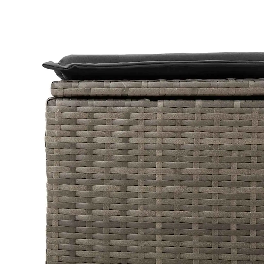 Garden Sofa Set 8 Piece Outdoor Furniture Grey Poly Rattan Patio Seating