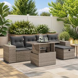 Create Your Perfect Patio with This 6 Piece Garden Sofa Set